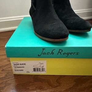 Jack Rogers Black Suede Ankle Booties